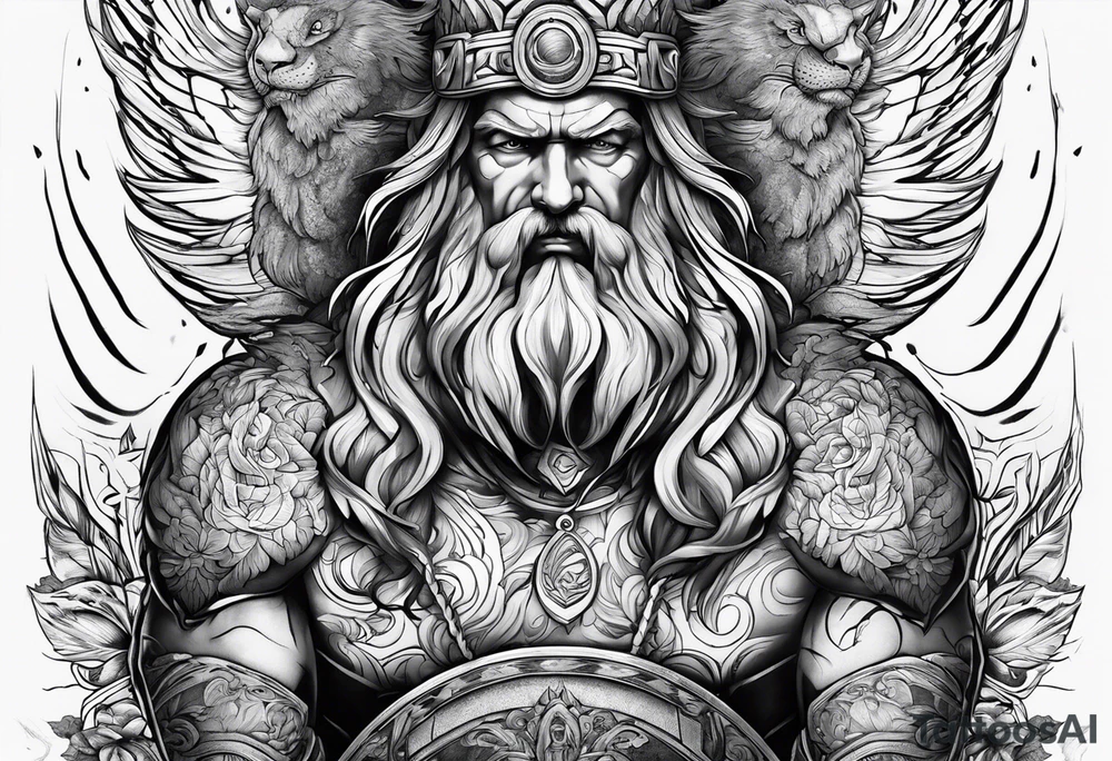 Zeus thunder tattoo idea