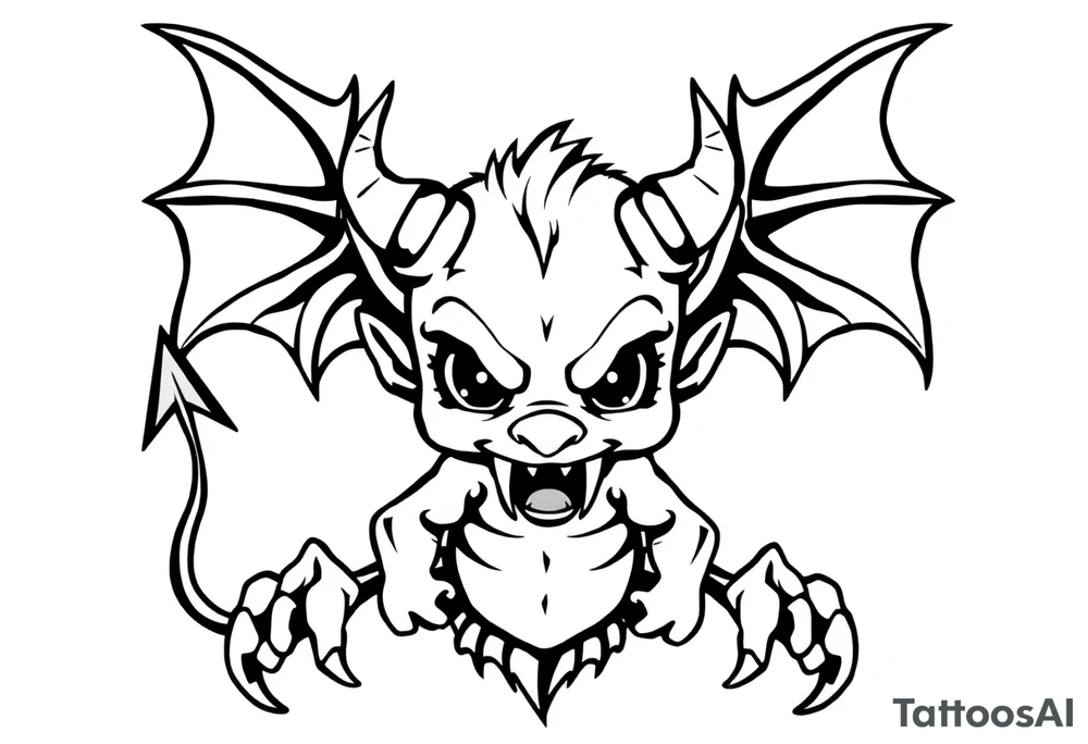 Demon tattoo idea