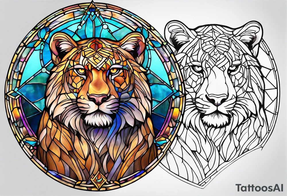 Cub stain glass tattoo idea