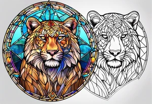 Cub stain glass tattoo idea