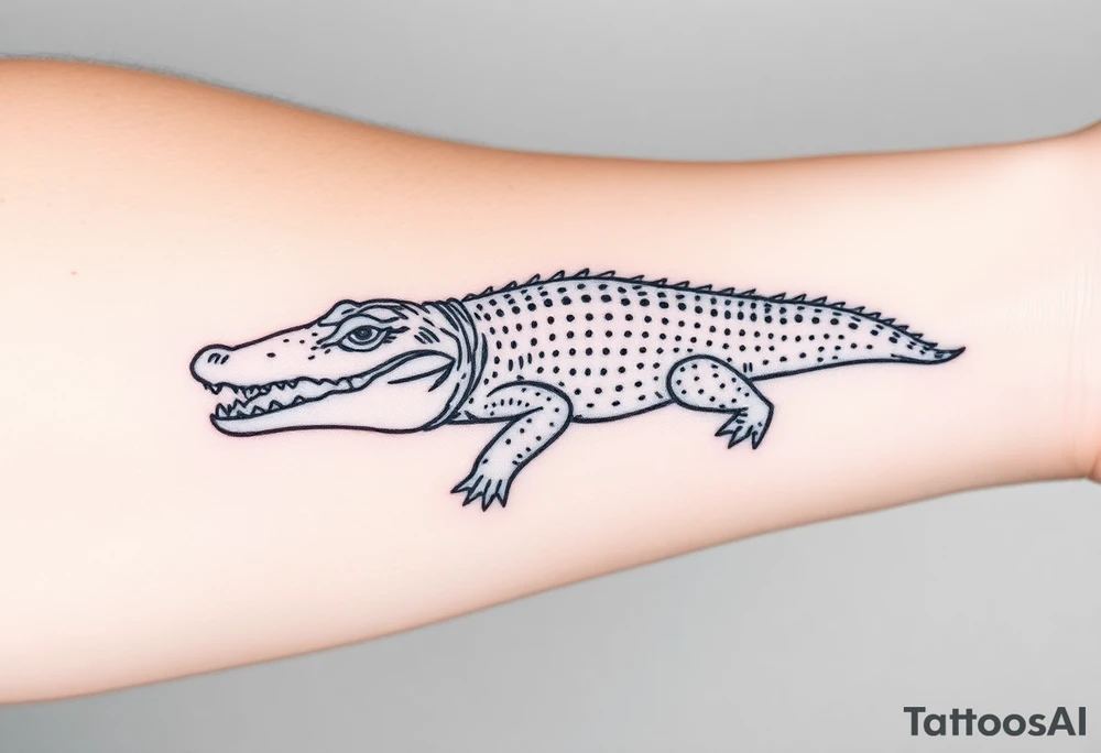 crocodile tattoo idea