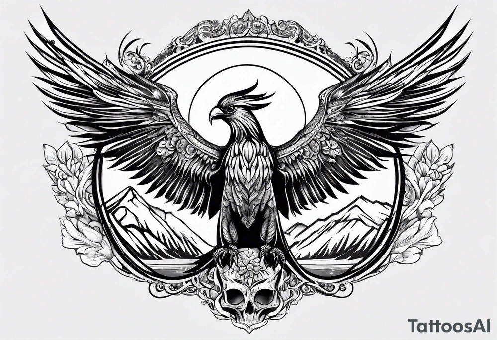 Phoenix mexican style tattoo idea