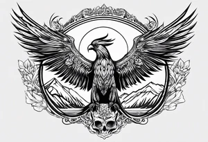 Phoenix mexican style tattoo idea
