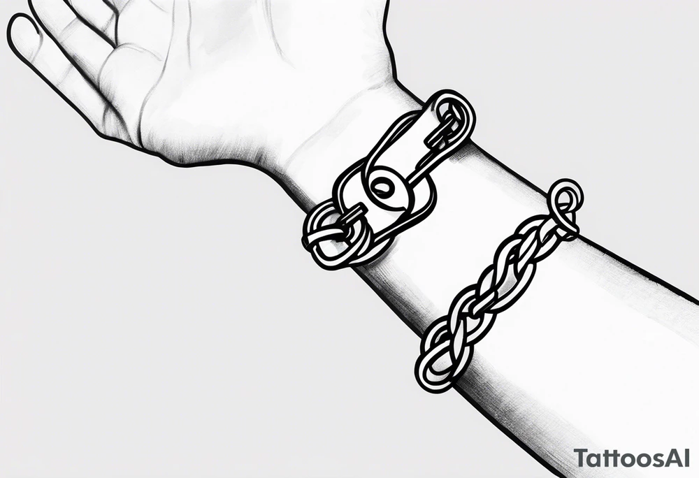 bicycle chain wrist tattoo idea