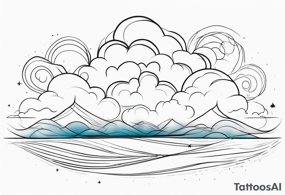 wispy clouds tattoo idea