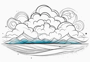 wispy clouds tattoo idea