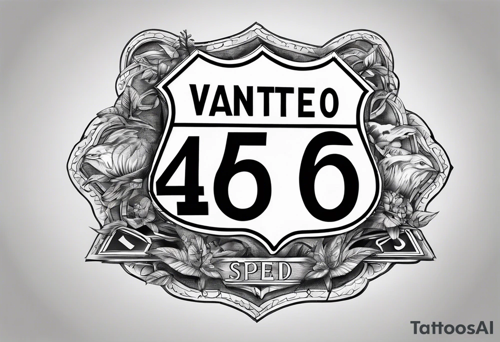 speed limit sign tattoo idea