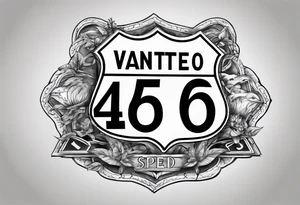 speed limit sign tattoo idea