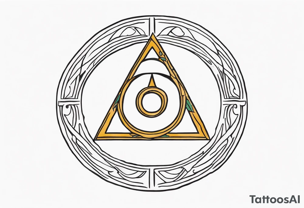 Ancient greek omega trinity symbol tattoo idea