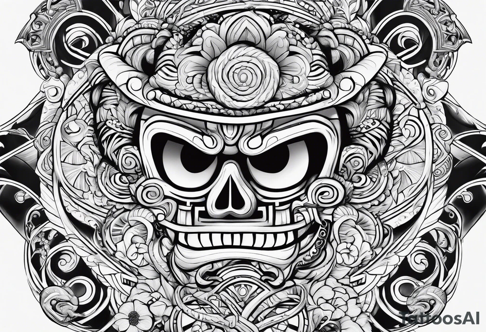 Luffy Gear 4, Maori tribal tattoo idea