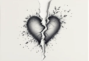 A Polaroid photo of a heart being torn, edges fading into grayscale, symbolizing memories that can’t be erased. tattoo idea