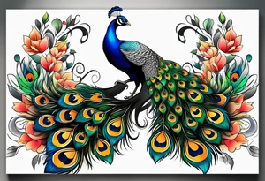 Peacock tattoo idea