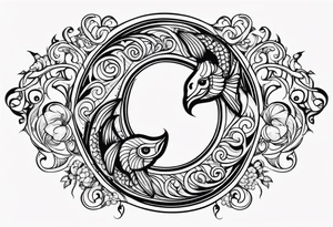 pisces zodiac symbols tattoo idea