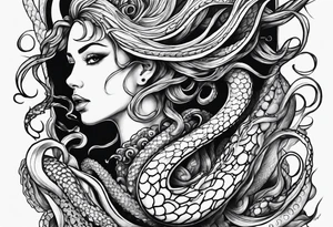 choking tentacle tattoo idea