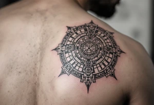 Aztec calendar tattoo idea