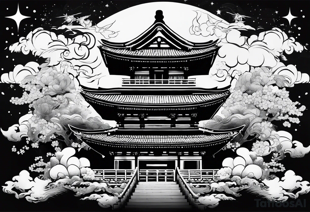 i want a japanese text that says unrivaled in the heavens tattoo idea