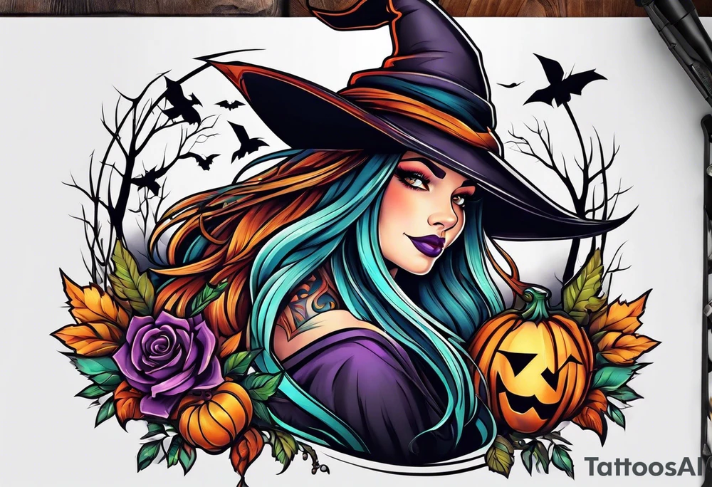 Witch tattoo idea