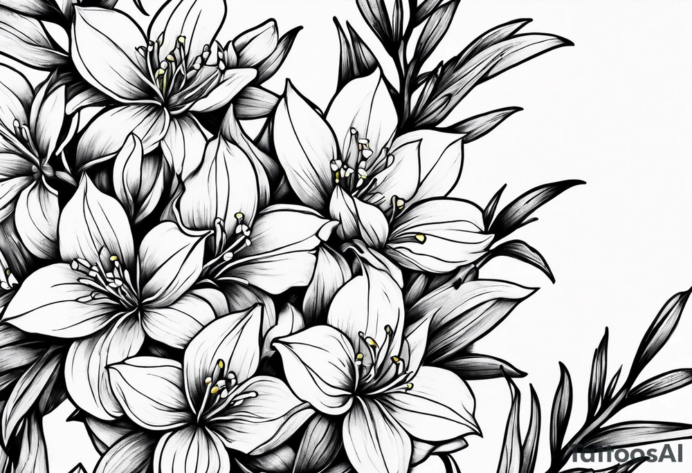 Forsythia flowers tattoo idea
