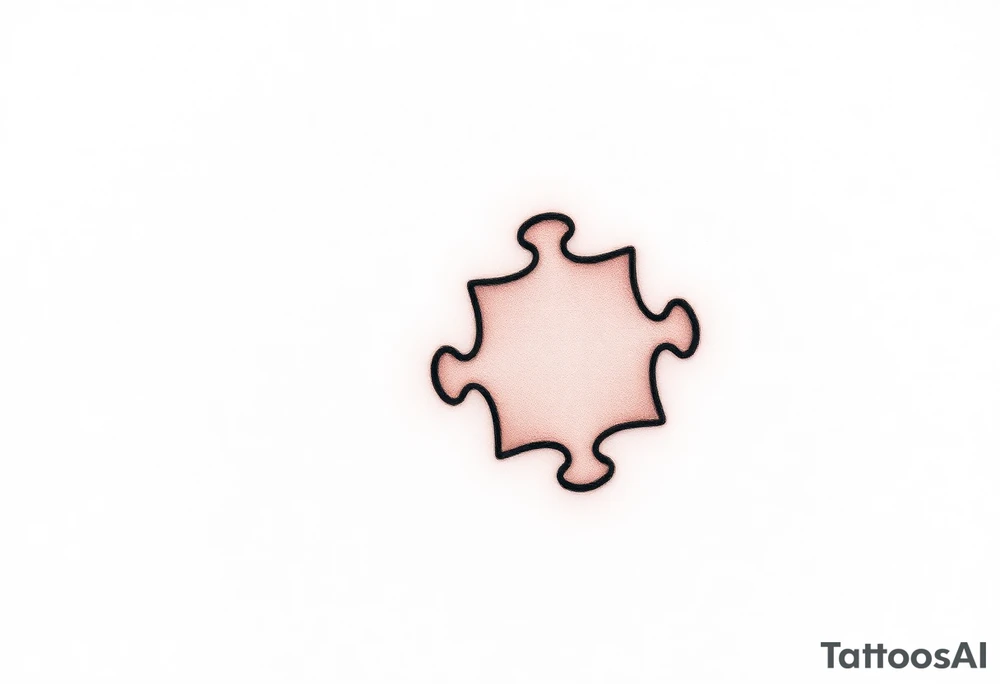 autism puzzle piece tattoo idea
