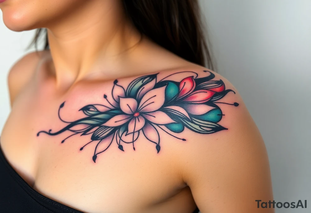 A tatuagem deve expressar força, liberdade e conexão com a multiplicidade da vida, incorporando elementos abstratos e fluidos, com linhas que sugiram movimento e transformação contínua. Evite clichês e busque um design original e significativo. tattoo idea