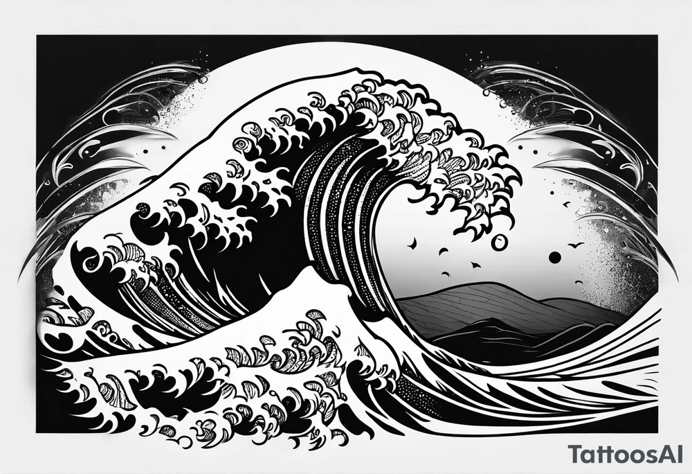 Simple wave tattoo idea