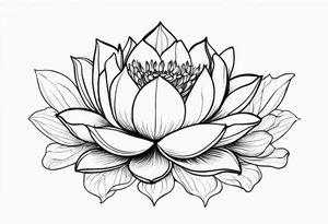 Fleur de lotus et fleurs de cerisier bas du dos et colonne vertébrale tattoo idea