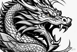 Paper dragon tattoo idea