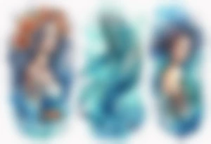a woman made of the ocean tattoo idea