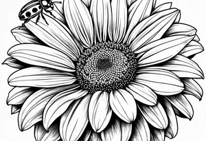 gerber daisy sunflower lilly bee and a
 lady bug tattoo idea