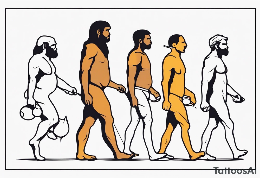 Human evolution tattoo idea