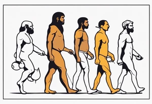 Human evolution tattoo idea