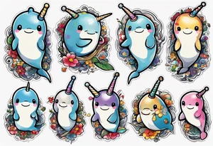 a narwhal tattoo idea
