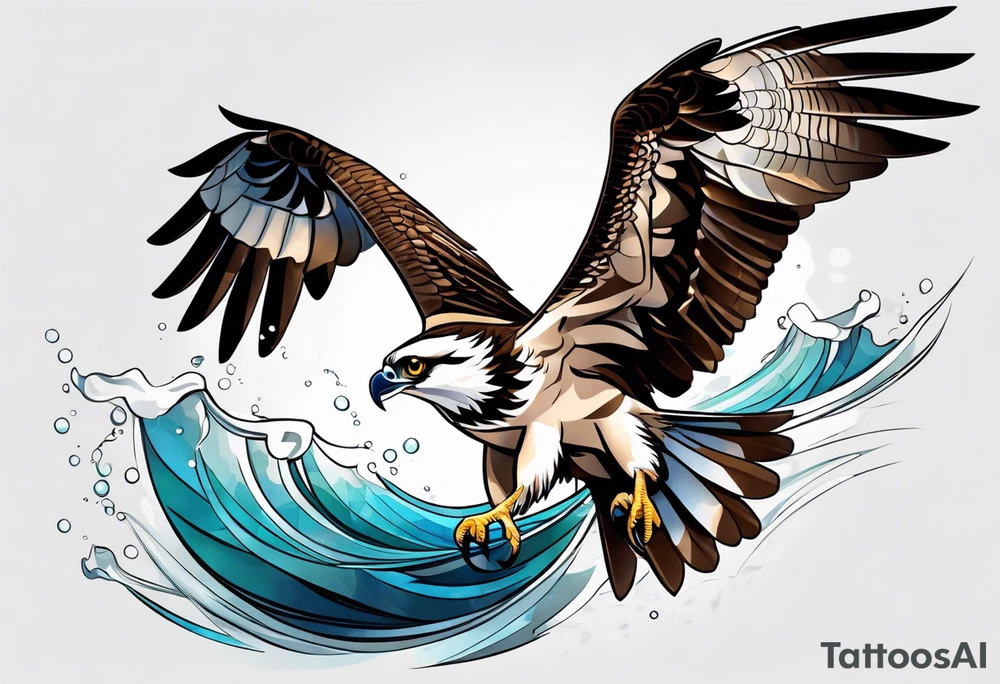 osprey catching fish tattoo idea