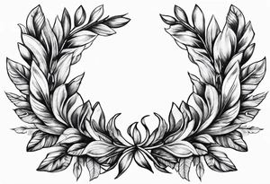 Triumph & victory; laurel wreath  for men tattoo idea