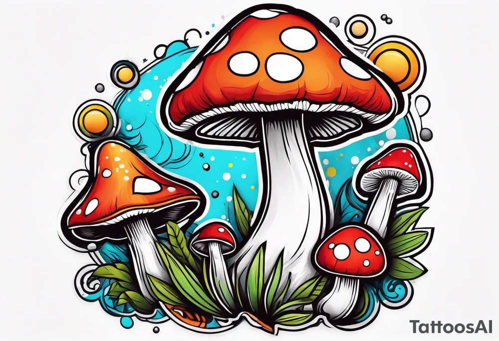 shroom tattoo tattoo idea