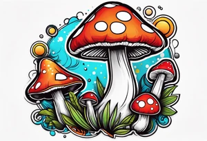 shroom tattoo tattoo idea