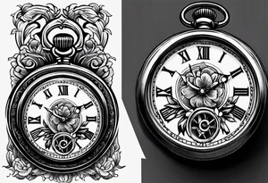 pocket watch tattoo drawing for men tattoo idea