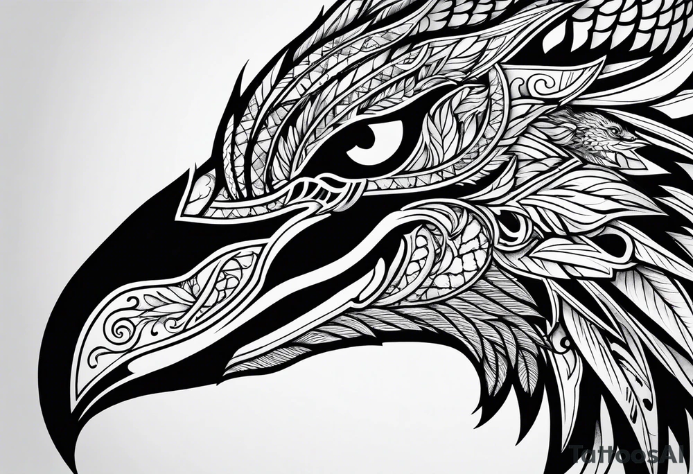 Raven and a wolf tattoo idea