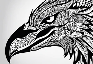 Raven and a wolf tattoo idea