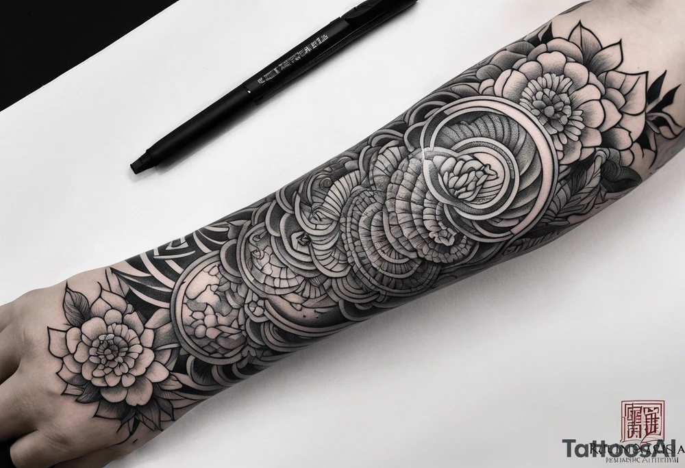 Reincarnation long forearm tattoo tattoo idea
