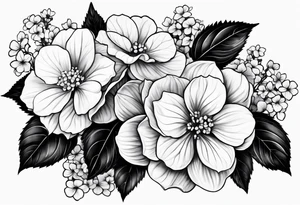 Hydrangeas flower tattoo idea