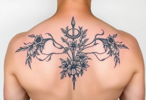 Female full back tattoo garden of eden tattoo idea