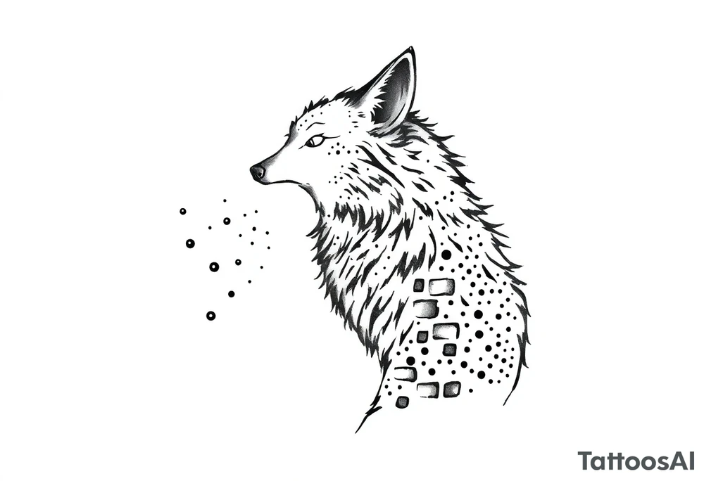 Big bad wolf huffing puffing and blowing a brick house down tattoo idea