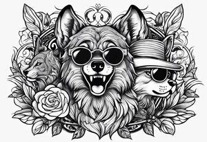 animal smoking cigarette tattoo idea