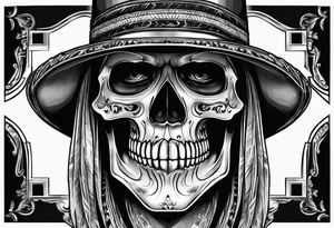 Ghost with sarape tattoo idea