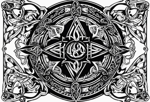 Nordic rune of viking warriors tattoo idea