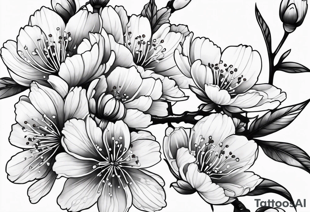 cherry blossom tattoo idea