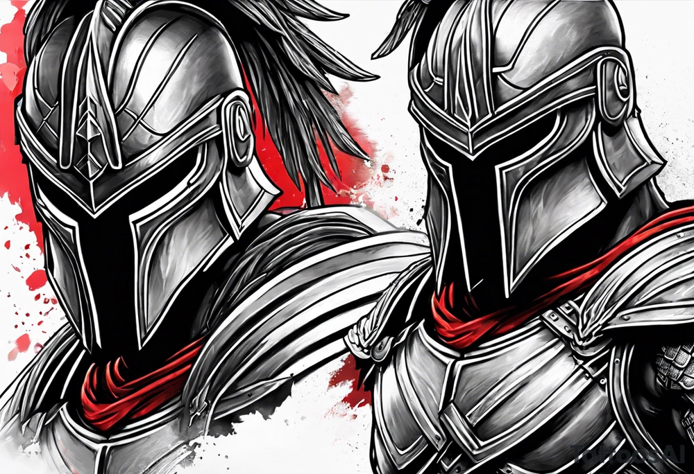 Spartan faceless warrior like the movie 300 tattoo idea