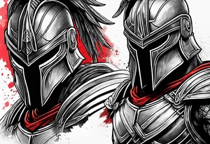Spartan faceless warrior like the movie 300 tattoo idea
