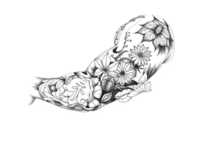 wellness and healthy symbols tattoo idea